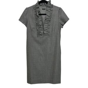 J. Crew Charcoal Ruffled Mini Dress Women's size small